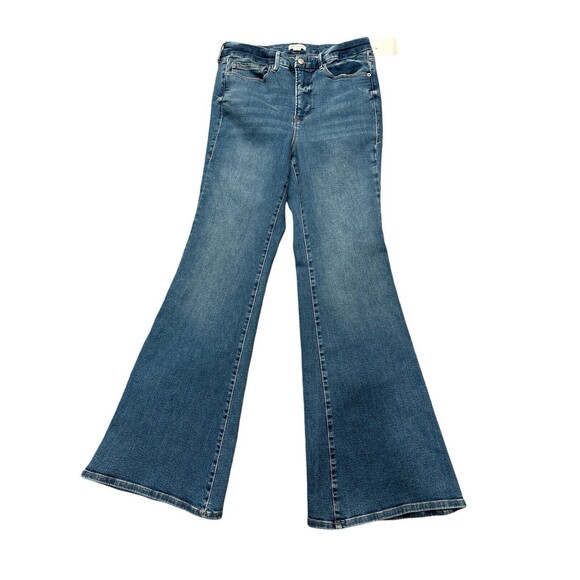 Good American Good Classic flare  CutJeans Size 15  light wash  wide‎ leg boot - Picture 5 of 14